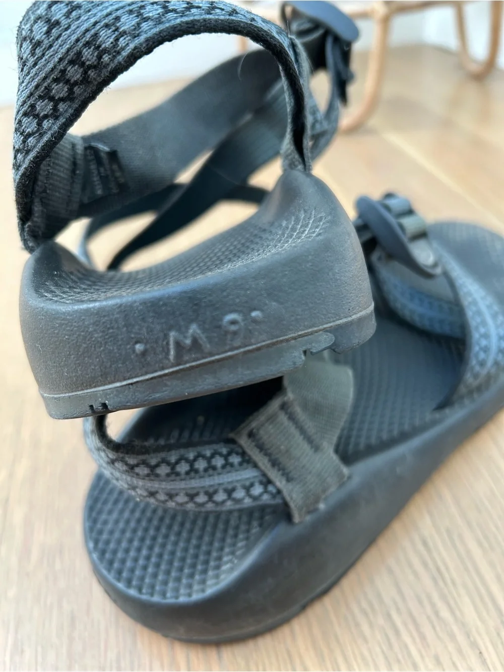 Vibram Chaco Z Black & Gray Outdoor Sandals (Assembled in USA)